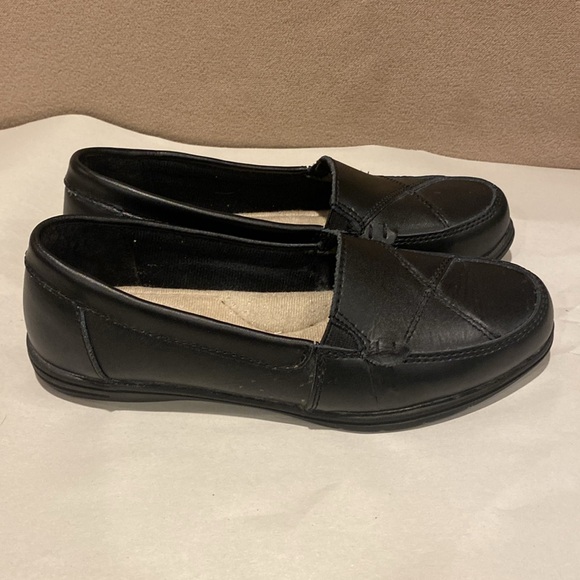 Women's Black Dr. Max Loafer Slip On shoes size 6 leather upper very good used - Picture 5 of 8